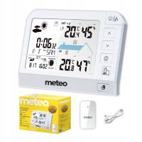 STACJA POGODOWA METEO SP204 POGODYNKA HIGROMETR CZUJNIK ZEWNĘTRZNY DCF