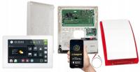 SYSTEM ALARMOWY SATEL INTEGRA 256 PLUS GSM LTE ZESTAW SYRENA APKA DOTYK 7