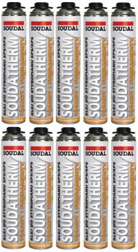 10x SOUDAL PIANOKLEJ DO STYROPIANU XPS EPS SOUDATHERM