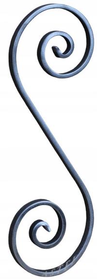 Кованые торсионные элементы eska S 360 мм 12x6-спираль
