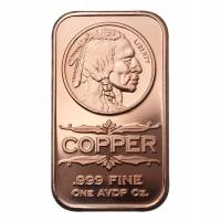 Sztabka Indian Head 1 uncja Miedzi