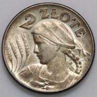 II RP, 2 złote 1925 Bez Kropki, Żniwiarka