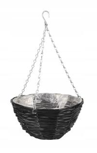 Плетеная цветочная подвесная корзина 28X28X15 / 50 см