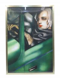 obraz REPRODUKCJA Autoportret w Bugatti ŁEMPICKA Art Deco