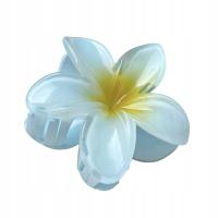 Пряжка заколка для волос большой цветок цветок бохо гавайский синий