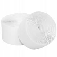 Rzep z Klejem Taśma Samoprzylepna 50mm Biały Komplet 5mb Haczyk i Pętelka