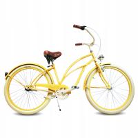 Городской велосипед для женщин 26 cruiser damka SUNRISE RoyalBi 3 шестерни Shimano желтый
