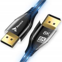 KABEL DISPLAYPORT 1.4 DP 4K 144Hz 1440p 240Hz HDR PRZEWÓD DISPLAY PORT 1,5M