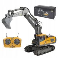 KOPARKA Łyżka ZDALNIE STEROWANA Gąsienicowa METALOWE ELEMENTY 11CH 1:18