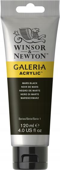 Farba akrylowa Galeria - Winsor & Newton - Mars Black, 120 ml