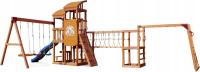 Большая деревянная игровая площадка Bobcat Ridge Swing Slide коттедж лестницы