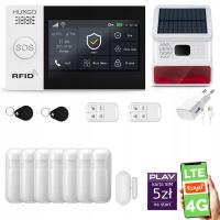 Alarm bezprzewodowy WiFi + GSM 4G LTE z aplikacją TUYA , HUXGO HXA007 4G