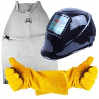 ZESTAW BHP – PRZYŁBICA AUTOMATYCZNA, FARTUCH SPAWALNICZY, GRATIS RĘKAWICE