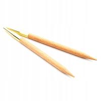 Druty KnitPro Basix drewniane wymienne krótkie - 4,5 mm