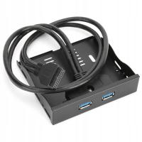 PANEL PRZEDNI 2X USB3.0 3,5 '' 19 PIN DO 2 INTERFEJS USB3.0 HUB