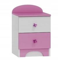 детская тумбочка мая N18 розовый белый 40x40 В. 65