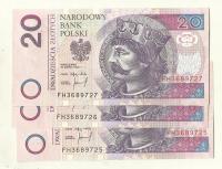 20 złotych 1994 seria FH stan UNC