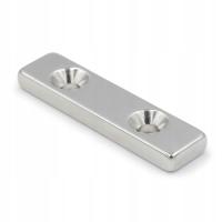 Магнит НЕОДИМОВОЙ пластины с отверстиями для винта 40X10X4MM прямоугольный охотник