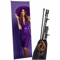 X-Baner 80x180cm Stojak Rollup Reklamowy LEKKI Targowy Ekspresowy