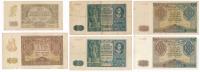 Polska, 10-100 złotych 1940-1941, zestaw banknotów, 6 sztuk