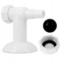 SYFON PRALKOWY NATYNKOWY odpływ PRALKI ZMYWARKI nadtynkowy biały 32 ZAWÓR