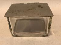 SZKLANE PRZEDWOJENNE PUZDERKO / KASETKA 10 X 8 X 6 CM