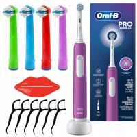 ЭЛЕКТРИЧЕСКАЯ ЗУБНАЯ ЩЕТКА ORAL-B JUNIOR PRO 3 РЕЖИМА ДОПОЛНЕНИЯ ФИОЛЕТОВЫЙ