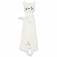 New Baby Pluszowy Przytulanka muślinowa Kotek pieluszkowy Cat white