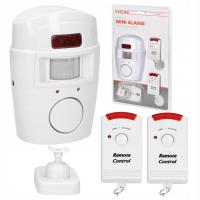 ALARM BEZPRZEWODOWY CZUJNIK RUCHU NA BATERIE SYRENA DO DOMU GARAŻU 2 PILOTY