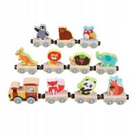 Train toys Wooden Train Set Train Set for animal