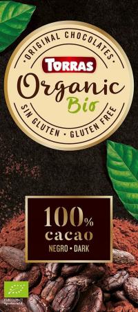 Torras Шоколад горький 100% какао органический био без сахара 100г
