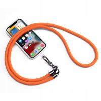 Mobile Phone Lanyard With Patch Orange