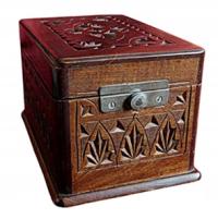 SZKATUŁKA KASETKA DREWNO Z PRZEGRÓDKAMI