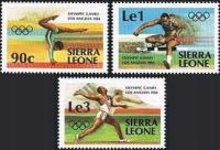 Sierra Leone 1984 Znaczki 741-3 ** sport igrzyska olimpijskie Olimpiada