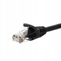 Patchcord RJ45, Netrack оболочка, Cat. 5E UTP, 0,25 м Черный