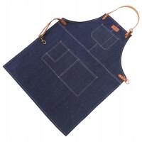 FARTUCH OGRODNICZY Z JEANSU NIEBIESKI WYTRZYMAŁY I PRAKTYCZNY