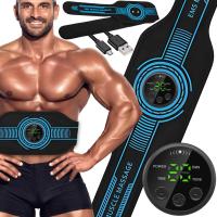 MASAŻER ELEKTROSTYMULATOR MIĘŚNI SZYI KARKU BRZUCHA EMS PAS WYSZCZUPLAJĄCY