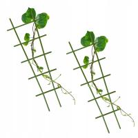 Podpora do Roślin i Kwiatów Drabinka Tyczka 60x20 cm Zielona ZESTAW 2 SZT