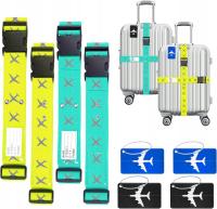 4 x багажный ремень для багажа, защитный чехол, 4 идентификатора, набор