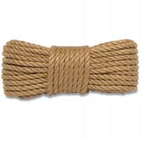 LINA JUTOWA 10mm 50m LINKA ŻEGLARSKA DEKORACYJNA SZNUR NA DRAPAK OZDOBNA