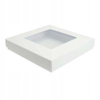 Pudełko na kartkę z okienkiem białe 15x15x2,5