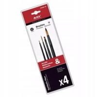 ARTIX PĘDZLE ARTYSTYCZNE SYNTETYCZNE ZESTAW 4szt MP