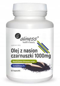 Aliness Olej z czarnuszki 1000mg KWASY OMEGA POZIOM CUKRU 6Okap