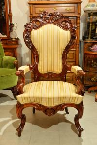 Мощное кресло Луи-Филиппа-красивая и величественная модель ок. 1860