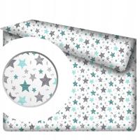 Prześcieradło bez gumki 160x200 gwiazdy niebieskie