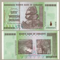 Zimbabwe 50000000000000 Trylion Dolar 2008 UNC-