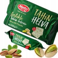 Oryginalna Turecka Chałwa z pistacjami tahini 57% Metin helva 200g PISTACJE