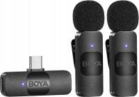 Mini Bezprzewodowy Mikrofon Klapowy BOYA BY-V20 USB C 2szt + odbiornik