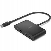 Belkin Hub kompaktowy USB-C do laptopa, AVC018 do 4x USB-C 3.2 Gen2, 10Gb/s