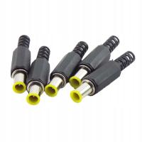 5pcs 6.5mm x 4.4mm DC Power Connector Adapter with 1.3mm Pin DC Power Plug